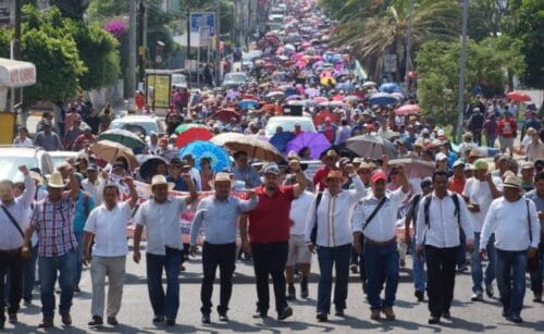 Sección 22 de la CNTE. Imagen de Edwin Hernández, El Universal