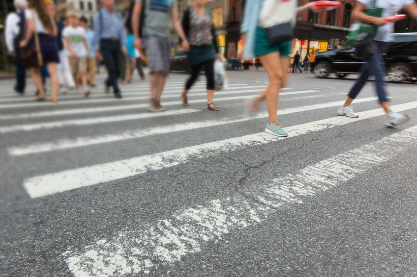 People Walking on Zebra Crossing