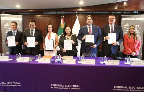 Firma TEPJF convenio de colaboración con la ANADE, el INCAM y la BMA